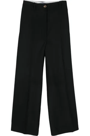 Patou Broeken, Dames, Zwart, S, Wol, Zwarte Wol-Kasjmier Broek
