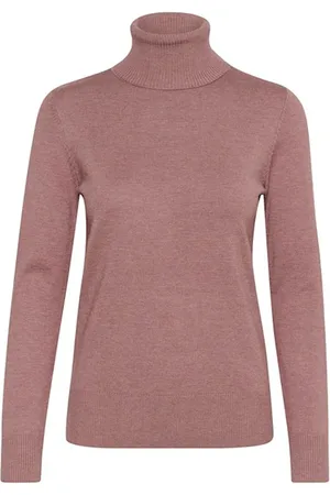 Saint Tropez Truien, Dames, Roze, S, Rollneck Pullover Sweater Antler Melange