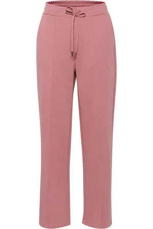 Kaffe Broeken, Dames, Roze, 2Xl, Polyester, Straight Pants in Mesa Rose