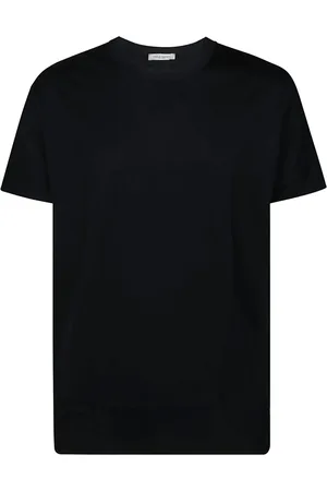 Paolo Pecora Tops, Heren, Blauw, S, Katoen, Klassiek Katoenen T-shirt