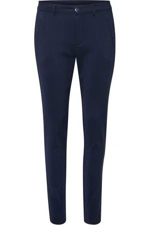 Kaffe Broeken, Dames, Blauw, XL, Midnight Marine Broek Stijlvol Kwaliteit