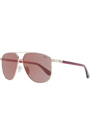 BMW Accessoires, Heren, Geel, ONE Size, Gouden Pilotenzonnebril Rood Gespiegeld