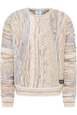 Carlo Colucci Truien, Heren, Veelkleurig, XL, Gebreide trui met opvallend patroon