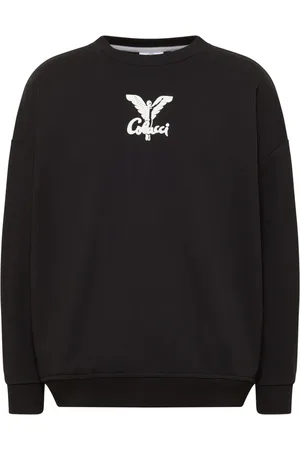 Carlo Colucci Sweatshirts & Hoodies, Heren, Zwart, S, Oversize Unisex Sweatshirt
