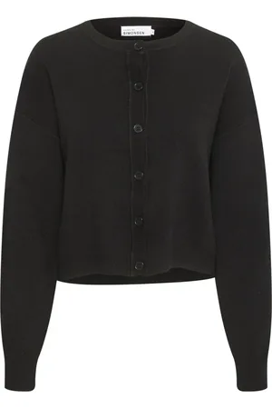Karen by Simonsen Truien, Dames, Zwart, XS, Polyester, Meteoriet Korte Vest Gebreid