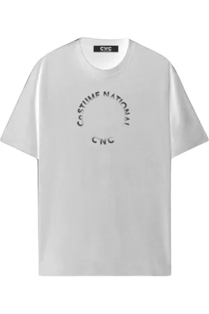 Costume National Tops, Heren, Wit, L, Katoen, Heren Regular T-Shirt