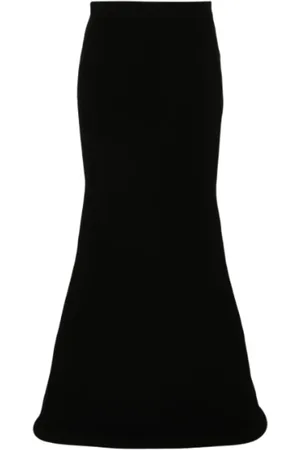 Jean Paul Gaultier Rokken, Dames, Zwart, S, Zwarte lange rok met schuimdetail
