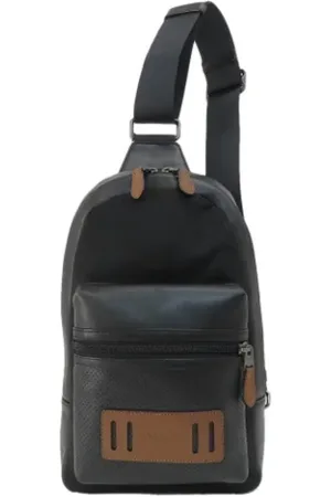 Coach Pre-owned, Heren, Zwart, ONE Size, Leer, Pre-owned Leather crossbody-bags