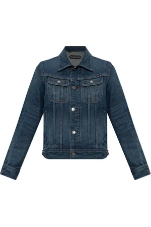 Tom Ford Jassen, Dames, Blauw, S, Denim, Denim Jas