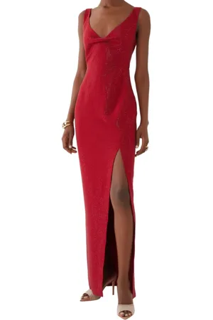 Roland Mouret Kleedjes, Dames, Rood, L, Pailletten, Schitterende Avondjurk
