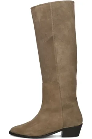 Toral Schoenen, Dames, Bruin, 42 EU, Suède, Bruine Suède Hoge Laarzen Vrouwen