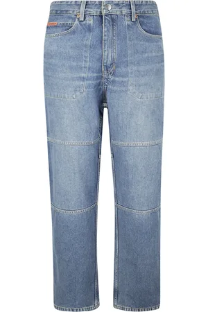 MARTINE ROSE Jeans, Heren, Blauw, M, Denim, Omkeerbare Camo Jean Broek