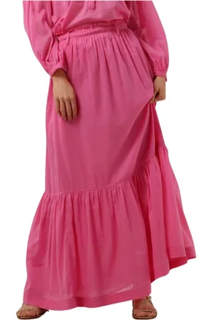 ROUGH. Rokken, Dames, Roze, L, Maxi Rok Roze