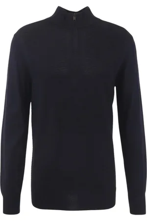 Genti Sweatshirts & Hoodies, Heren, Blauw, M, Turtle Zip Sweater Navy