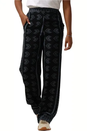 ROUGH. Broeken, Dames, Blauw, L, Wijde Broek Alex Pants Donkerblauw