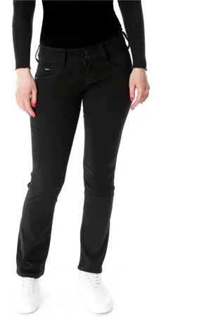 Pepe Jeans Jeans, Dames, Zwart, W24 L32, Denim, Straight Fit Midwaist Jeans