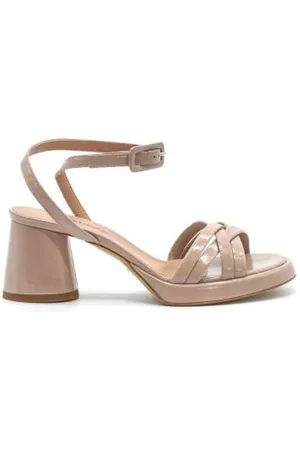 HALMANERA Schoenen, Dames, , 37 EU, Leer, Nude Plateau Sandal