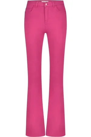 Fabienne Chapot Jeans, Dames, Roze, W31, Katoen, Eva Flare Jeans
