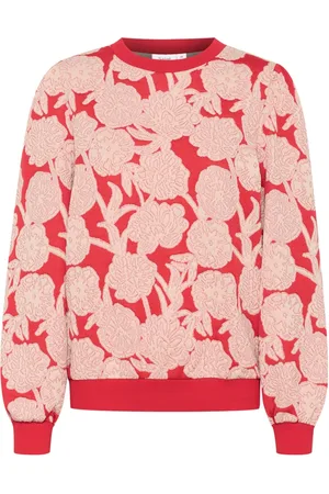 Saint Tropez Truien, Dames, Rood, 2Xl, Polyester, Equestrian Puff Sleeve Sweater