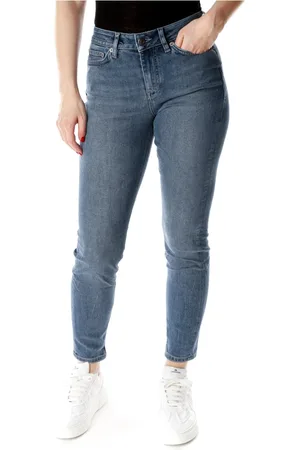 Drykorn Jeans, Dames, Blauw, W29 L34, Katoen, Cropped Skinny Fit Mid Waist Jeans