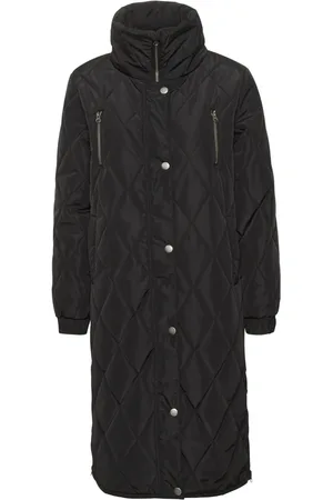 Kaffe Jassen, Dames, Zwart, XS, Polyester, Quilt Jacket Zwart Diep Stijlvol