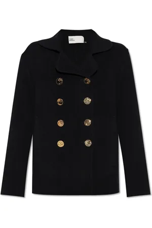 Tory Burch Mantels, Dames, Zwart, S, Wol, Korte Jas