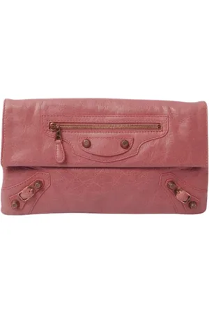 Balenciaga Pre-owned, Dames, Roze, ONE Size, Leer, Pre-owned Leather clutches