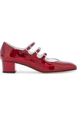 Carel Schoenen, Dames, Rood, 38 EU, Leer, Metallic Mary Jane Kina Schoenen
