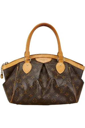 LOUIS VUITTON Pre-owned, Dames, Bruin, ONE Size, Leer, Tweedehands Canvas Louis Vuitton tassen