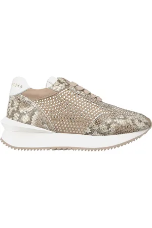 Alma en Pena Schoenen, Dames, , 38 EU, Leer, Glanzende leren platform sneakers