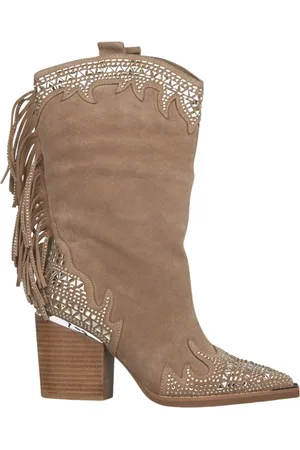 Alma en Pena Schoenen, Dames, , 37 EU, Fringed Blokhak Laars
