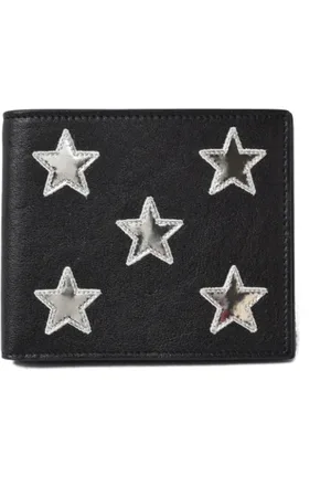 Saint Laurent Pre-owned, Heren, Zwart, ONE Size, Leer, Tweedehands leren portemonnees