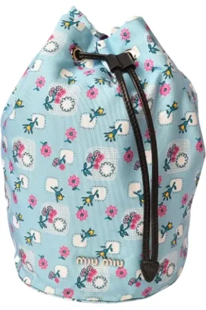 Miu Miu Pre-owned, Dames, Blauw, ONE Size, Nylon, Tweedehands Canvas handtassen