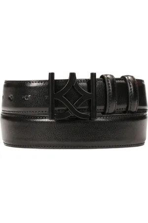 Kazar Accessoires, Dames, Zwart, 100 CM, Leer, Klassieke zwarte riem met logo-gesp