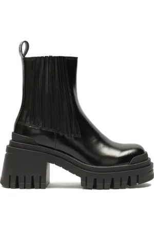Kazar Schoenen, Dames, Zwart, 36 EU, Leer, Zwarte Slip-on Platformlaarzen
