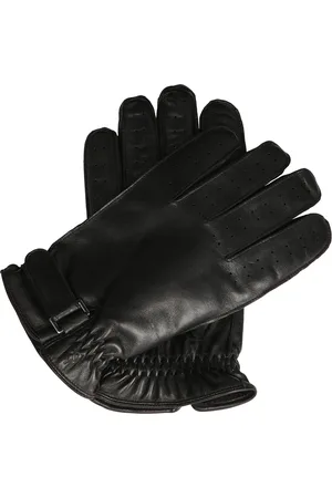 Kazar Accessoires, Heren, Zwart, L, Leer, Zwarte herenhandschoenen met perforaties op de vingers