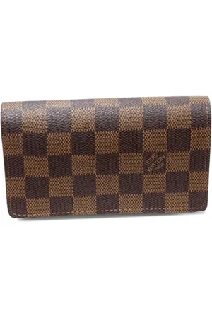 LOUIS VUITTON Pre-owned, Dames, Bruin, ONE Size, Tweed, Pre-owned Canvas wallets