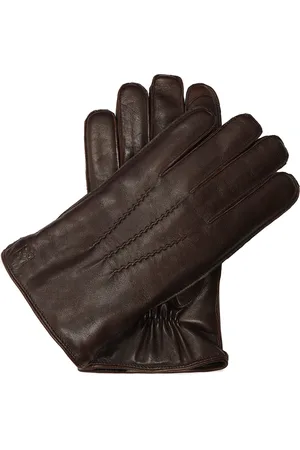 Kazar Accessoires, Heren, Bruin, S, Leer, Donkerbruine handschoenen met touchscreen-functionaliteit