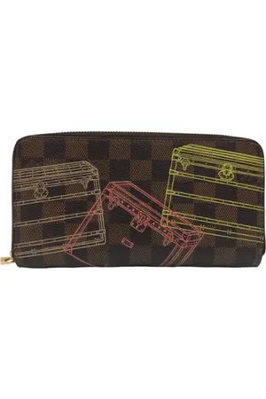 LOUIS VUITTON Pre-owned, Dames, Bruin, ONE Size, Leer, Tweedehands leren portemonnees