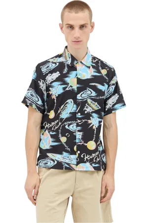 HUMAN MADE Overhemden, Heren, Veelkleurig, L, Katoen, Ruimteprint Aloha Shirt