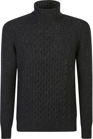 DRUMOHR Truien, Heren, Zwart, L, Wol, Zwarte Sweatshirt Aw 24