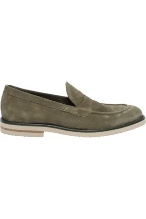 HUNDRED 100 Schoenen, Heren, Groen, 42 EU, Suède, Groene Suède Loafer Schoenen