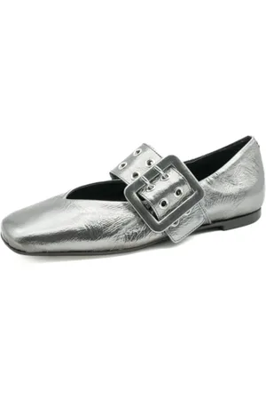 HALMANERA Schoenen, Dames, Grijs, 40 EU, Metallic Steel Dames Schoenen Peg 14