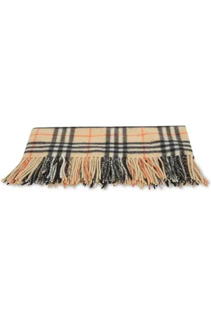 Burberry Accessoires, Dames, , ONE Size, Wol, Gewassen Wol Tartan Sjaal