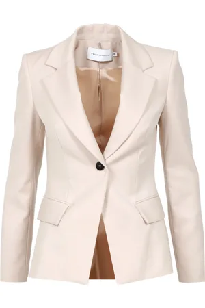 SIMONA CORSELLINI Jassen, Dames, , M, Leer, V-hals Viscose Jas Room