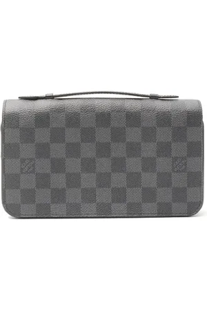 LOUIS VUITTON Pre-owned, Heren, Zwart, ONE Size, Tweed, Pre-owned Canvas wallets