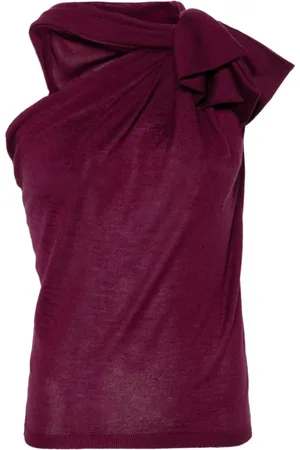 Giambattista Valli Tops, Dames, Bruin, S, Stijlvolle Top met Strik Detail