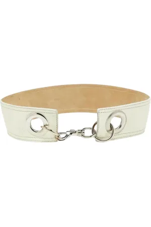 Miu Miu Pre-owned, Dames, Wit, ONE Size, Leer, Pre-owned Leather belts