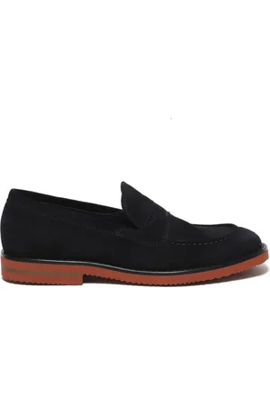 HUNDRED 100 Schoenen, Heren, Blauw, 40 EU, Suède, Blauwe Suède Loafer Schoenen
