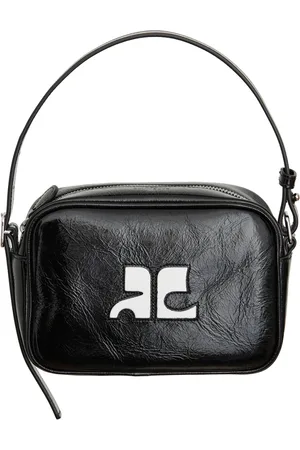 Courrèges Tassen, Dames, Zwart, ONE Size, Leer, Leren Cameratas